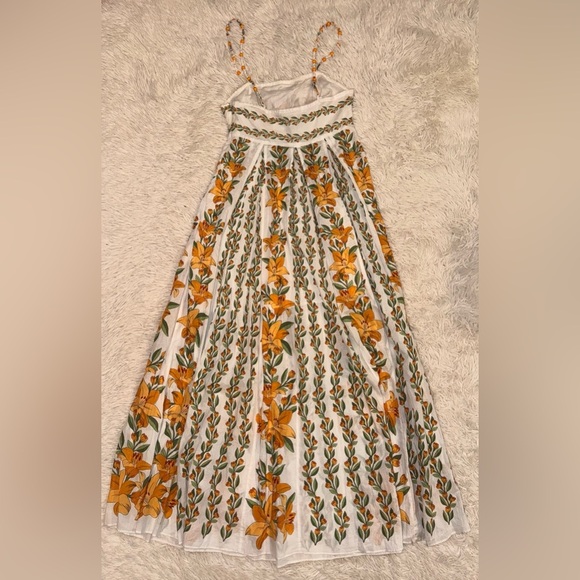 NWOT FARM Rio Off-White Tropical Lightness Floral Sleeveless sundress Maxi sz S - Picture 11 of 14